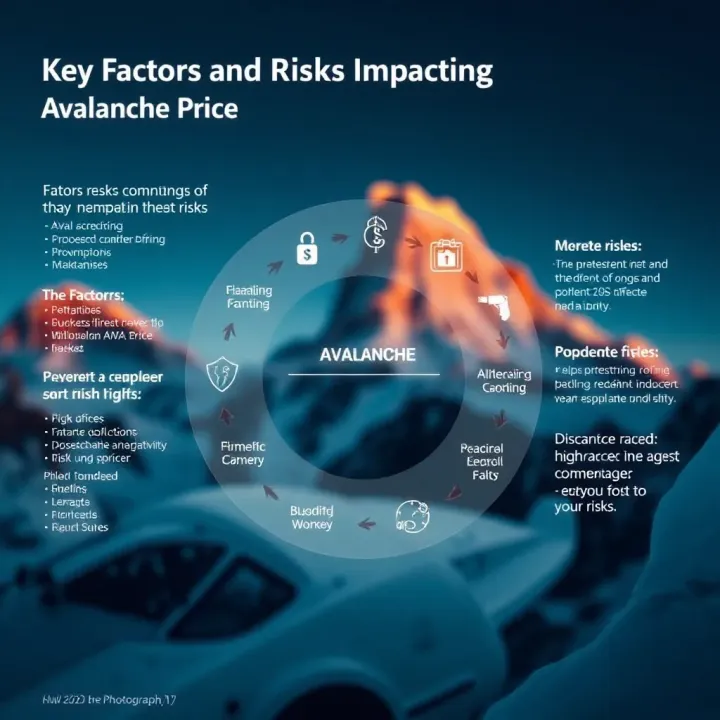 Key Factors and Risks Impacting Avalanche Price Diagram illustrating factors influencing Avalanche price and potential market risks