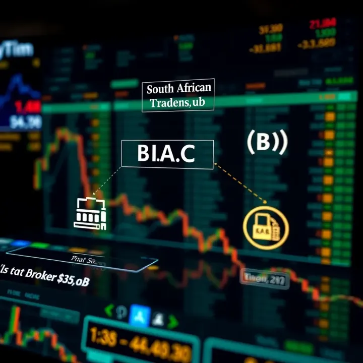 Diagram illustrating the connection between a binary broker and traders in the South African market