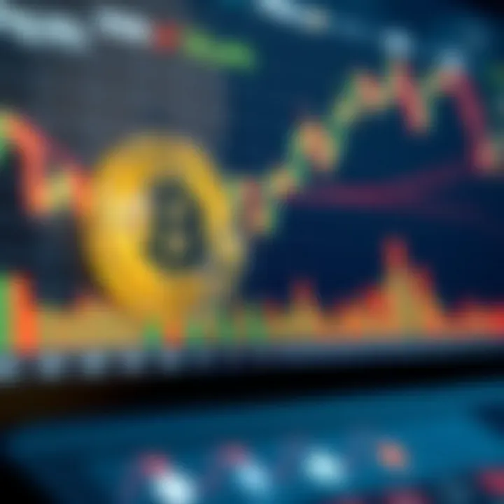 Graph showing Bitcoin price fluctuations with key market trend indicators