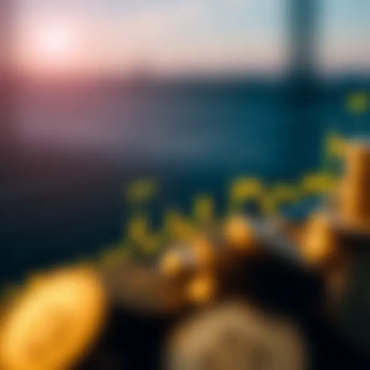 Graph showing Binance Coin price fluctuations over time with market trend indicators