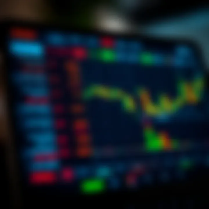 User interface displaying various stock options and real-time market data on a South African trading app