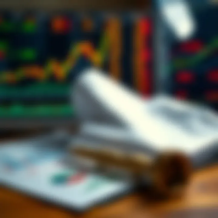 Representation of financial charts and regulatory documents symbolizing compliance in investment transactions