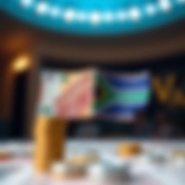 Illustration of economic factors affecting currency exchange between New Zealand and South Africa