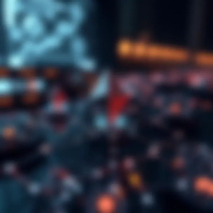 Illustration of Ethereum blockchain network upgrades with digital nodes and connectivity visuals