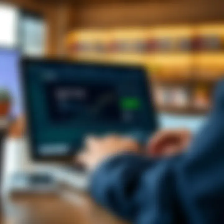 User navigating the Exness registration page on a laptop with South African flag visible