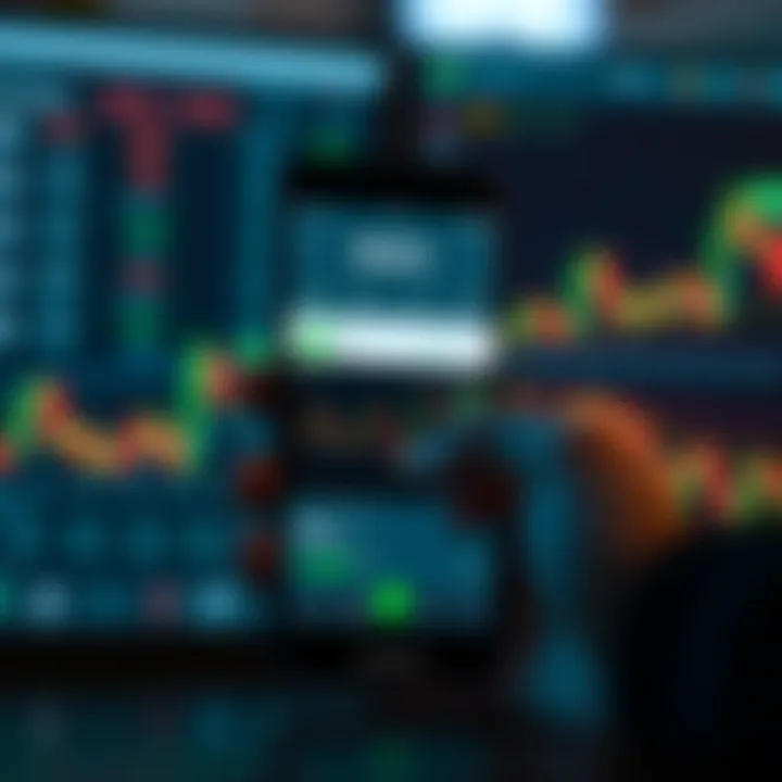 Deriv Trading App Displaying Live Market Data on Mobile Mobile device displaying Deriv app with live forex and CFD market data and trading tools