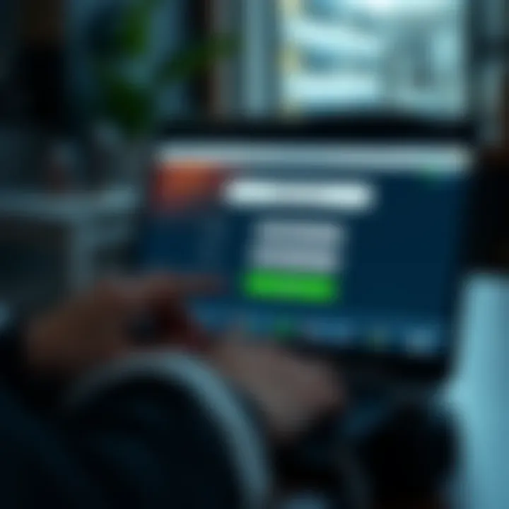 User navigating the Deriv.com registration form on a laptop