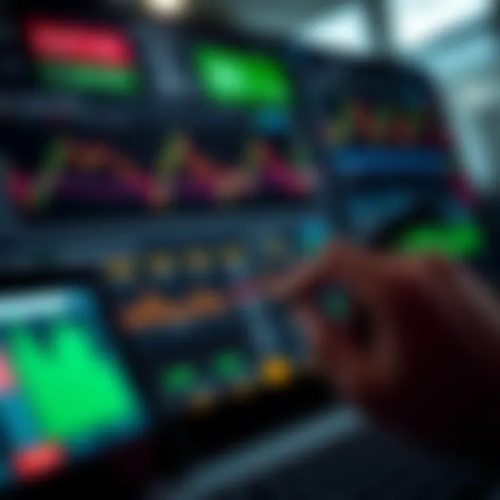 Dashboard of trading account with graphs and account management options