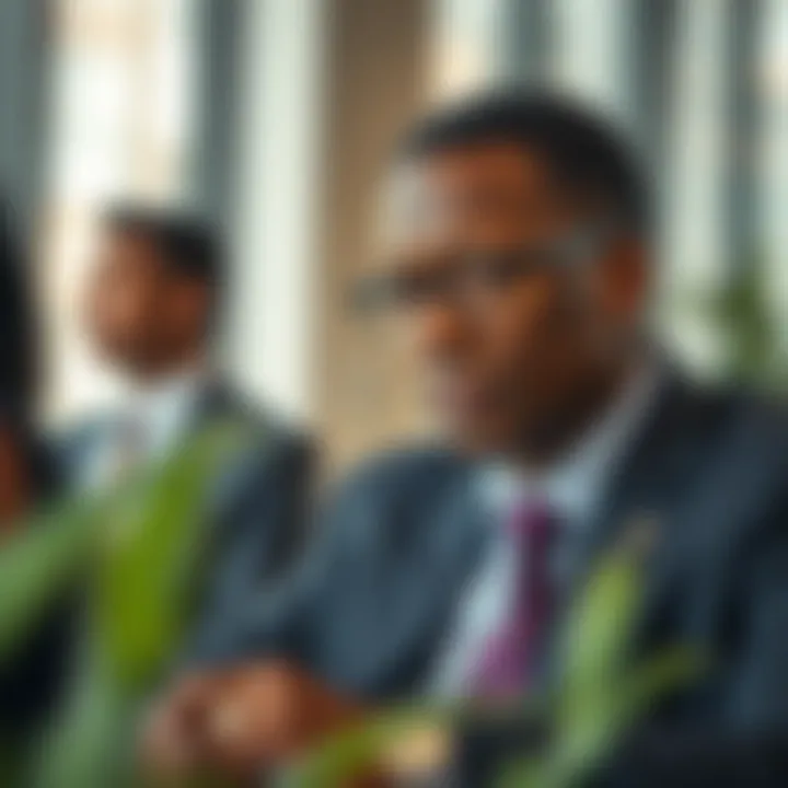 Portrait of Jabulani Ngcobo engaged in a professional setting