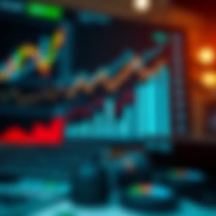 Illustration of financial growth indicators and market analysis charts