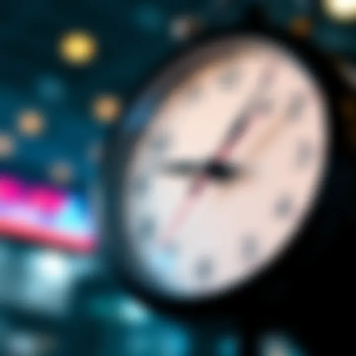 Forex market clock highlighting the New York trading session period