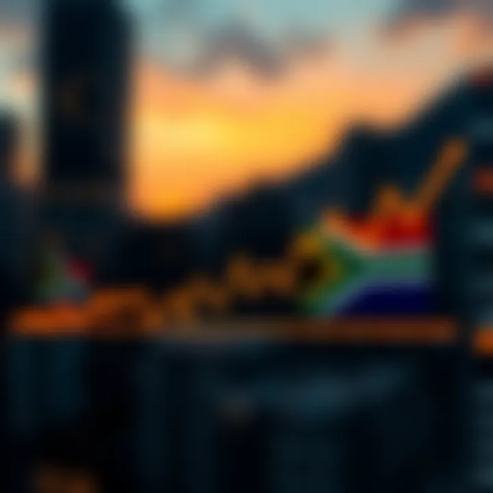 Graph showing the exchange rate trends between New Zealand Dollar and South African Rand over time