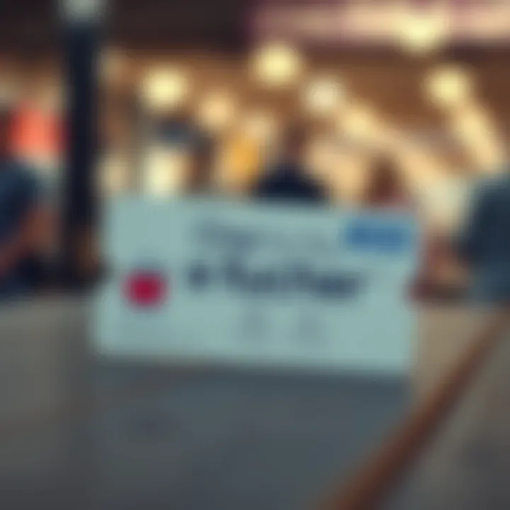 Illustration of a South African voucher card with shopping-related icons symbolizing benefits and savings