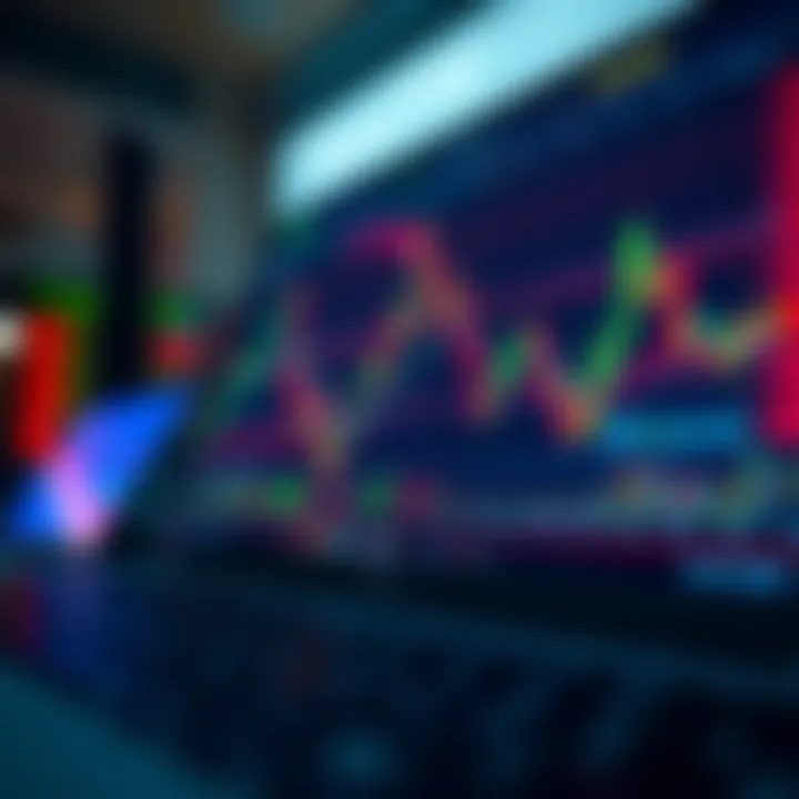 Graphical representation of diverse trading instruments and account types available on Quotex