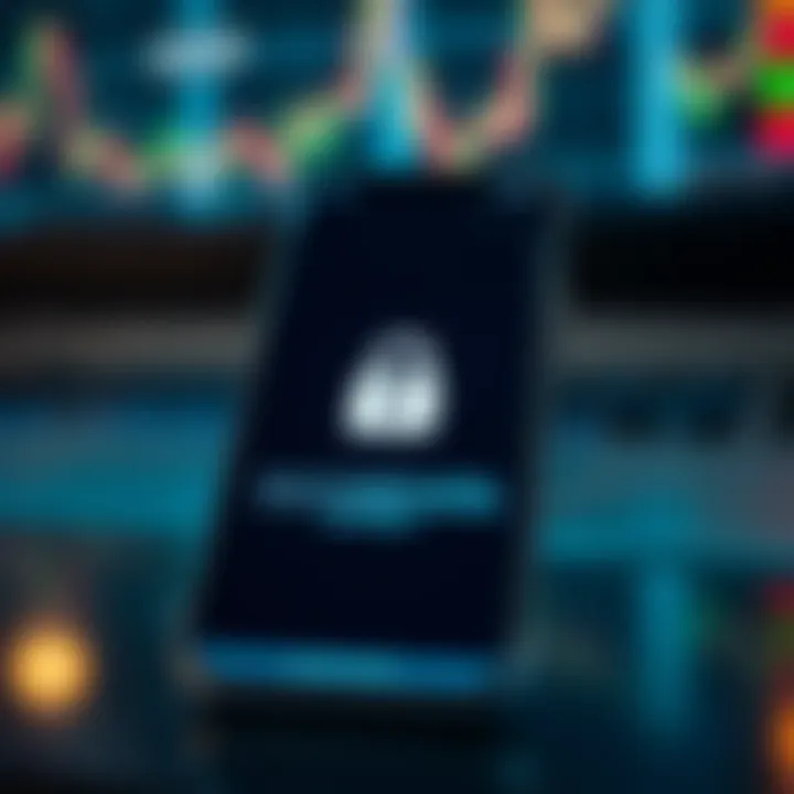 Secure installation process on smartphone with padlock icon representing safety measures