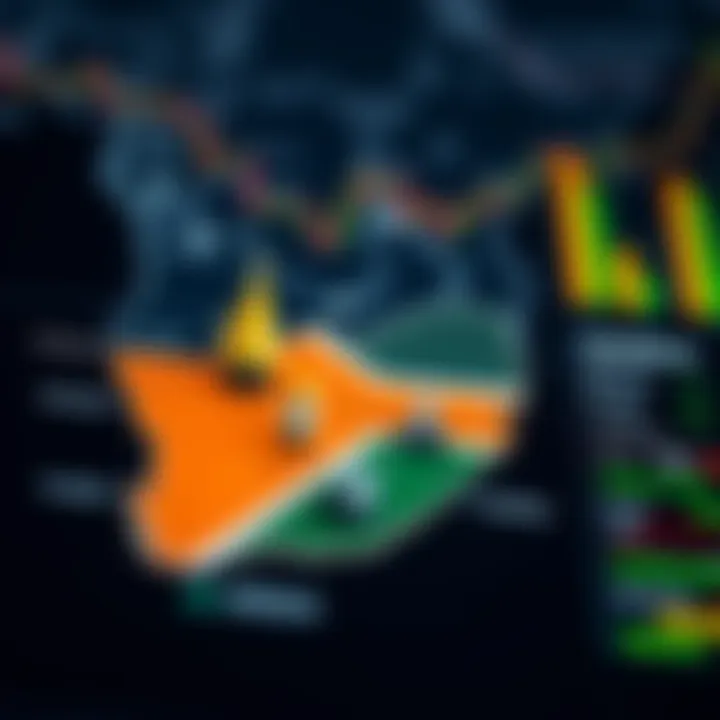 Map highlighting South Africa with symbols representing trading and regulatory considerations for Deriv and Nasdaq