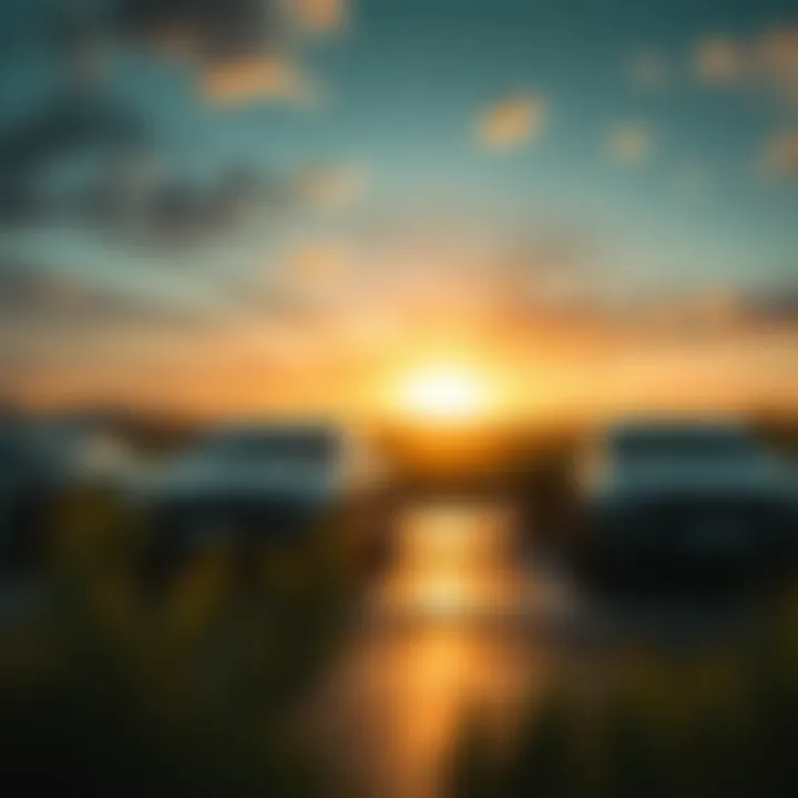 Conceptual illustration of electric vehicle market growth and investment opportunities