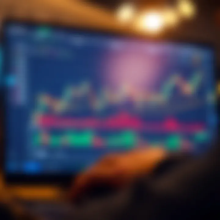 TradingView chart displaying technical indicators integrated with Deriv trading platform interface