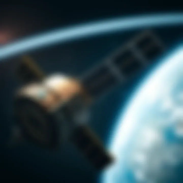 Satellite orbiting Earth representing commercial space ventures and technological progress