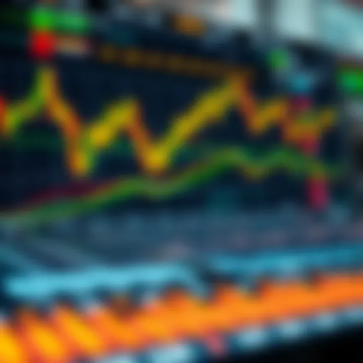 Conceptual illustration showing strategic analysis of trading data with charts and indicators