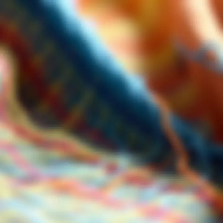 Colorful synthetic fibers woven into durable fabric