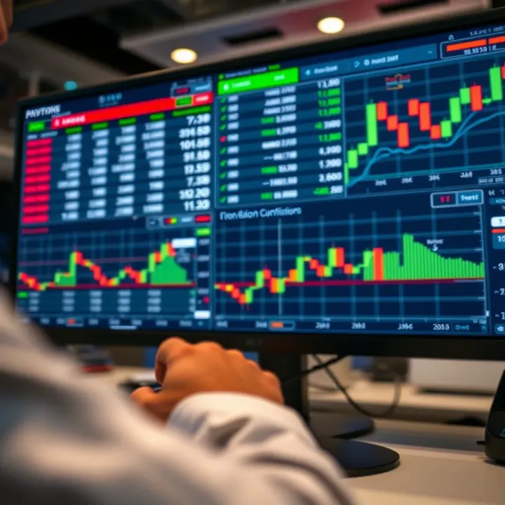 User interface of a digital trading platform displaying options contracts and market data