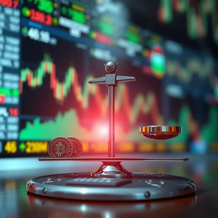 Evaluating Risk and Reward Factors in Trading Bot Selection Visual representation of risk and reward balance in trading bots for diverse market conditions