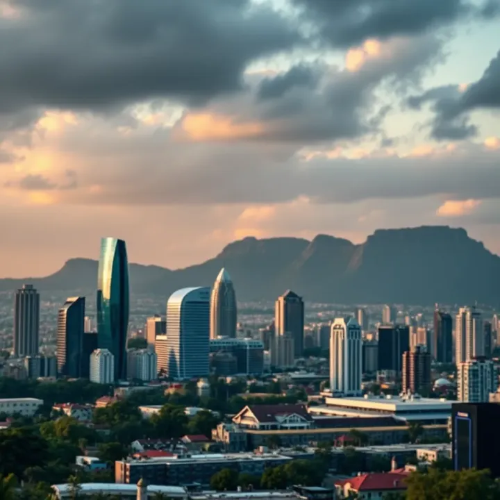 View of Johannesburg skyline symbolizing business success and economic impact in South Africa