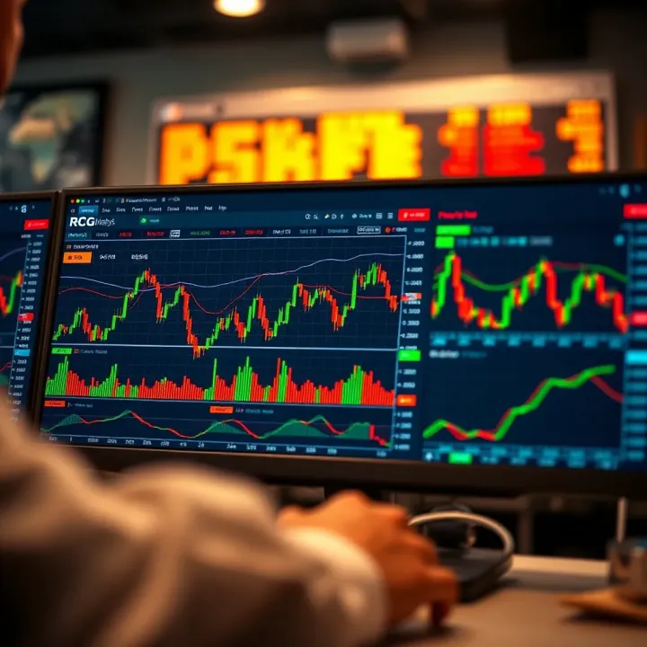 RCG Markets Trading Platform Overview Trading platform interface showing market data and charts tailored for South African traders