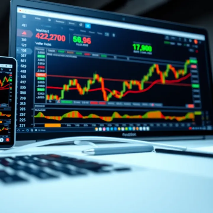 Overview of RCG Markets trading platform interface with market charts and tools