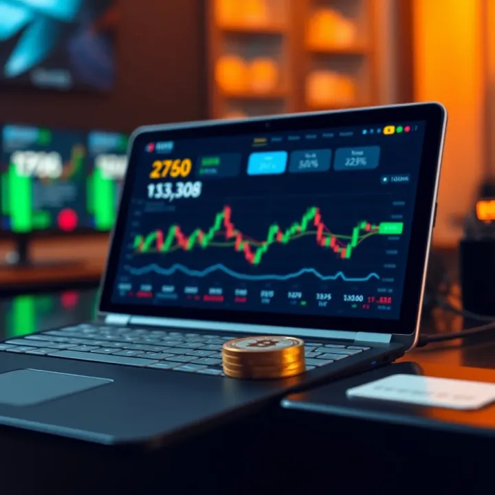 Secure Digital Wallet for Cryptocurrency Trading Illustration of secure digital wallet interface showing cryptocurrency assets