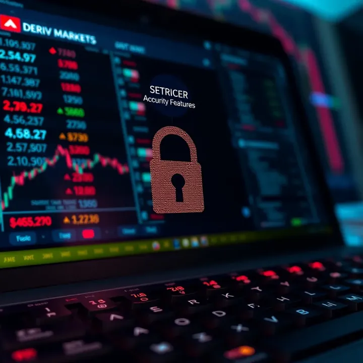 Visual guide illustrating account security features for Deriv Markets users