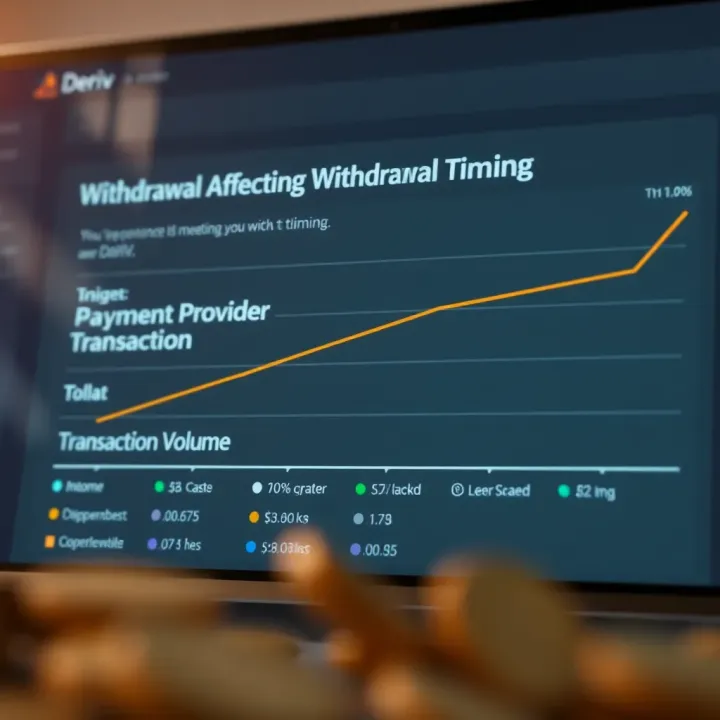 Key Factors Affecting Withdrawal Timing on Deriv Chart showing different factors influencing withdrawal timing such as verification, payment provider, and transaction volume
