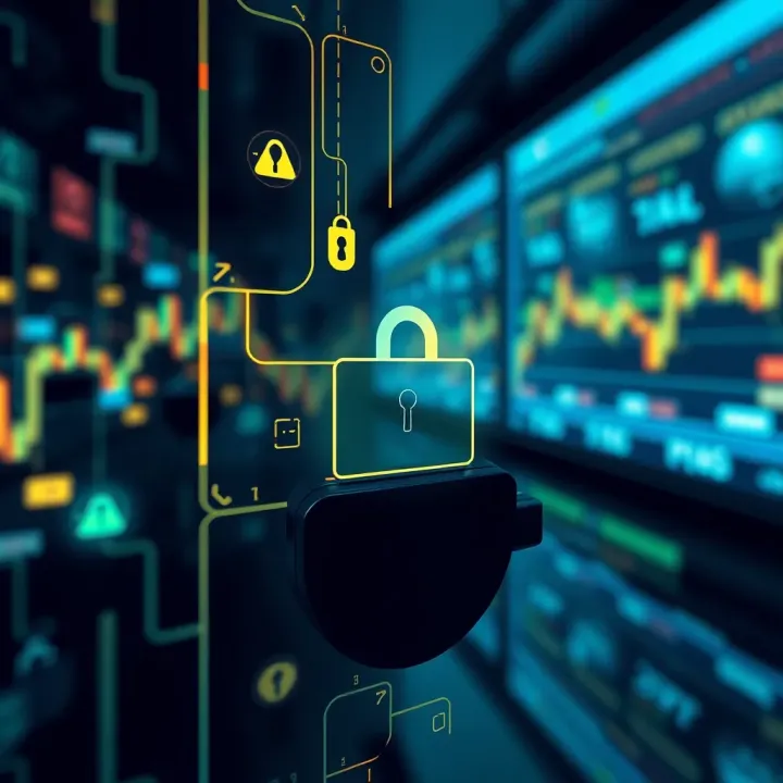 Digital Security in South African Online Trading Platforms Conceptual representation of digital security measures protecting online financial transactions in South Africa