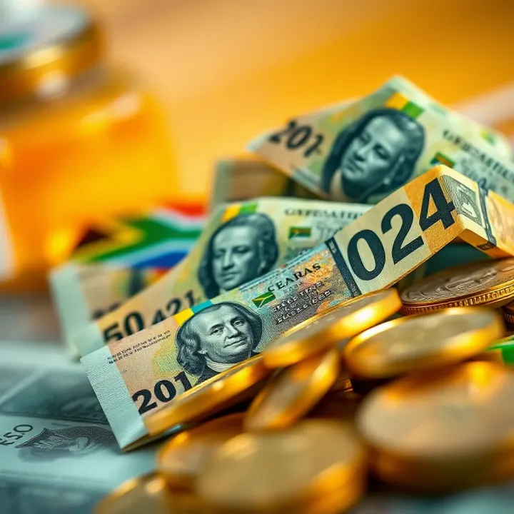 Economic Factors Influencing the South African Rand Visual representation of global and local economic factors impacting South African currency