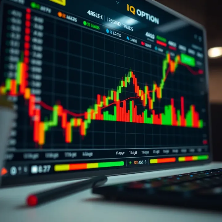 Graph showing upward trend on digital trading platform screen