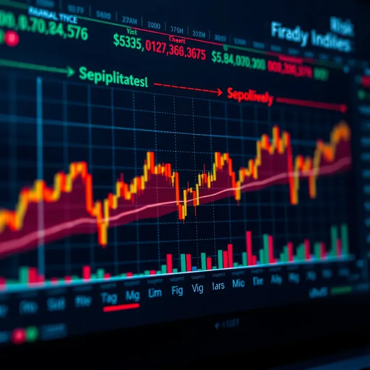 Graph illustrating risk management principles and trade position sizing in synthetic markets