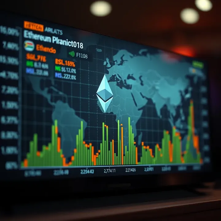 Graph showing Ethereum market trends with global impact highlighting South African investors