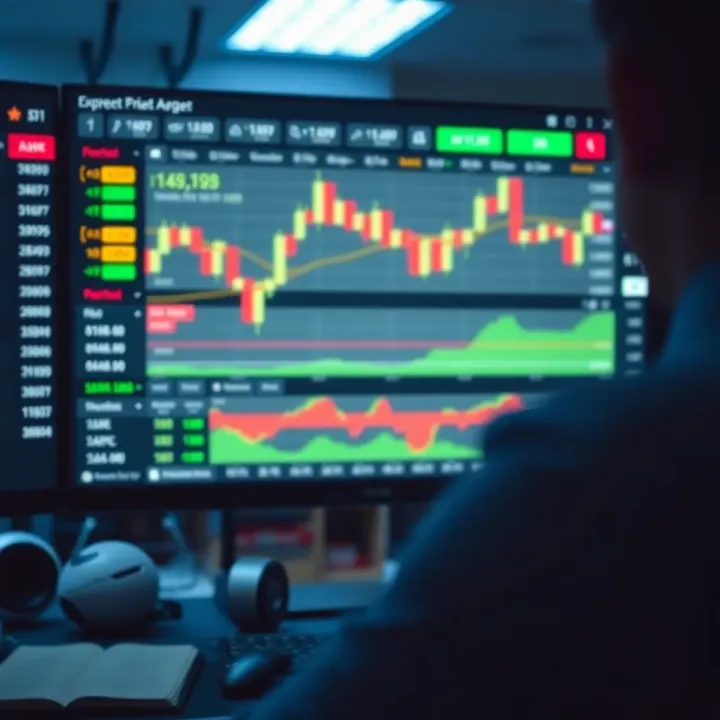 Online trading platform interface showing market charts and trading options