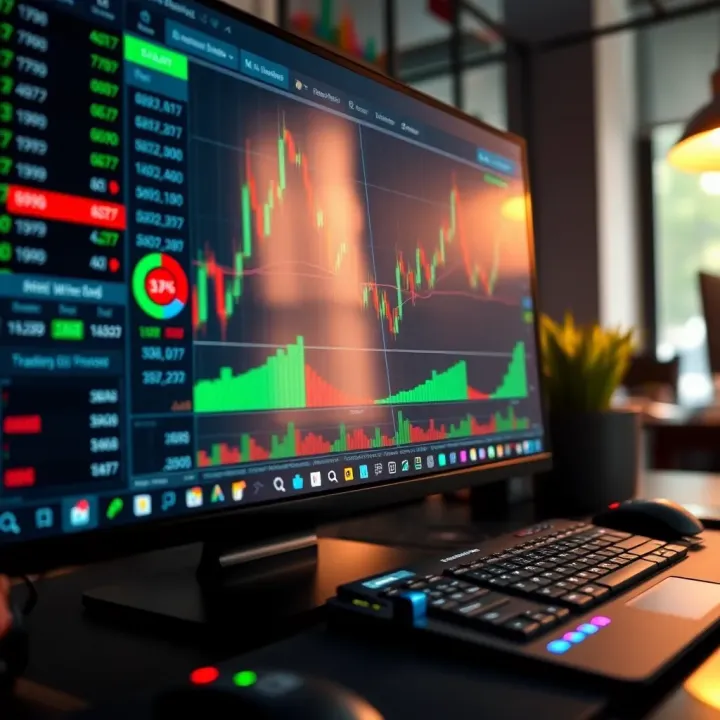 User interface displaying trading charts and options on ExpertOption platform