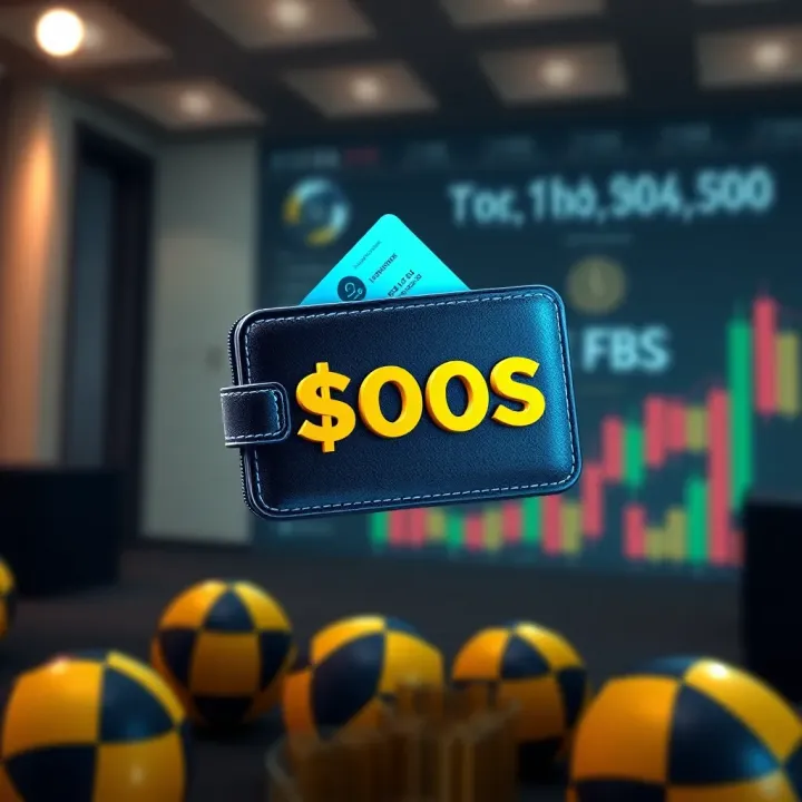 Visual Representation of FBS No Deposit Bonus Credit Illustration showing a digital wallet receiving a bonus credit symbolizing the FBS no deposit offer for traders in South Africa