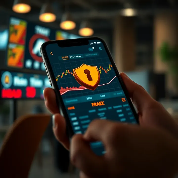 Illustration of a secure mobile trading environment highlighting regulatory compliance and risk management