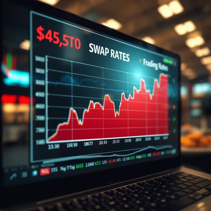 Graph showing the impact of swap rates on trading costs and profitability over time