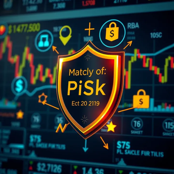 Risk Management Strategies in Forex Trading Conceptual graphic showing risk management strategies in forex trading with protective shield and financial symbols