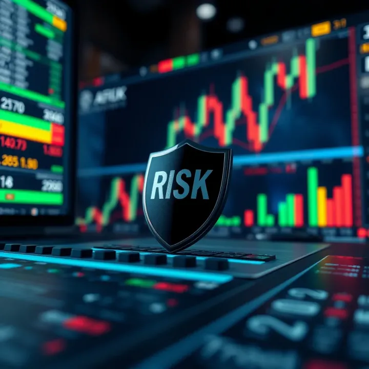 Effective Risk Management in Forex Trading Visual representation of risk management strategies with charts and protective shields