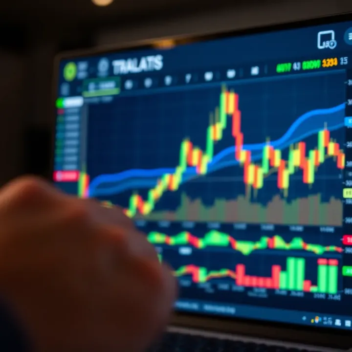 Interactive financial chart displaying market trends and indicators on a digital platform