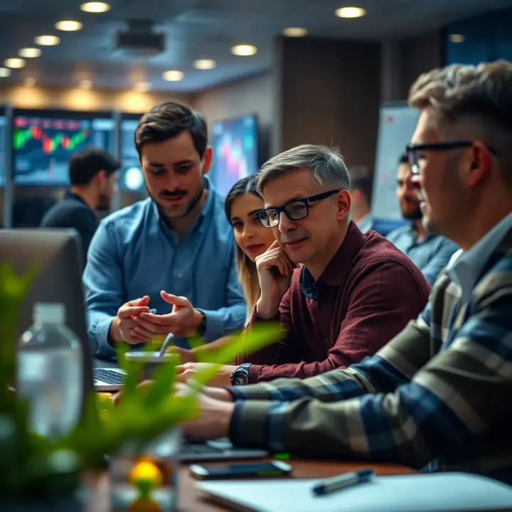 Collaborative online trading community engaging through discussion boards and shared insights