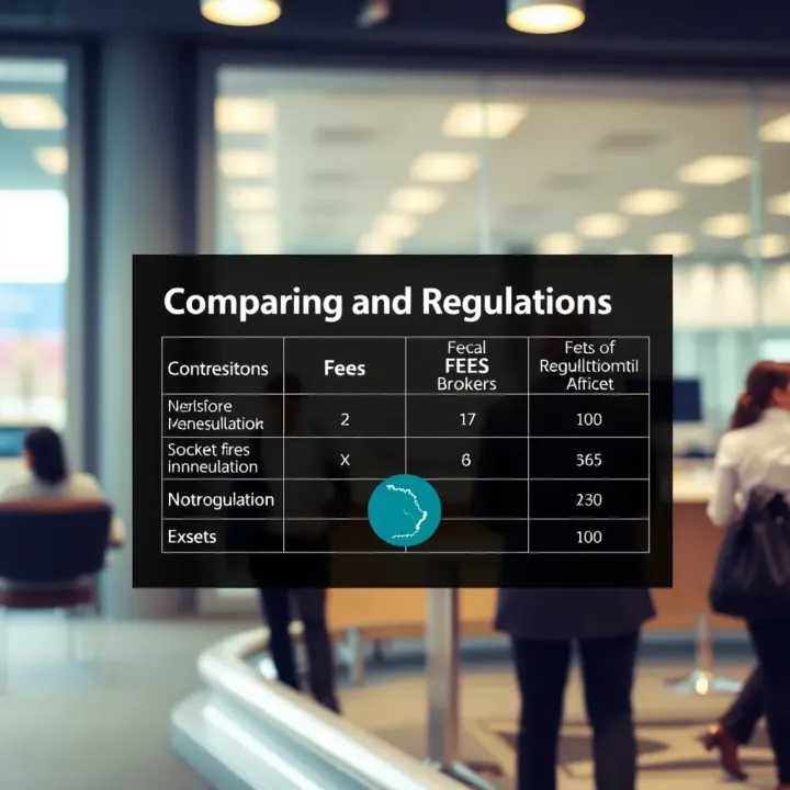 Comparing Fees and Regulations for Pocket Brokers Graphic depicting the comparison of fees and regulations related to pocket brokers in the South African financial market