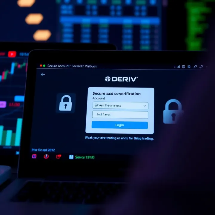 Secure Account Verification on Deriv Trading Platform Interface showing secure login and verification steps for Deriv trading platform