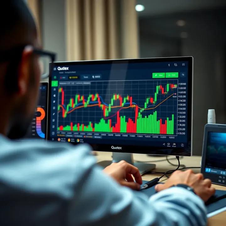 Analyzing Trading Performance Using Quotex Tools Graph illustrating trading performance with key indicators on screen